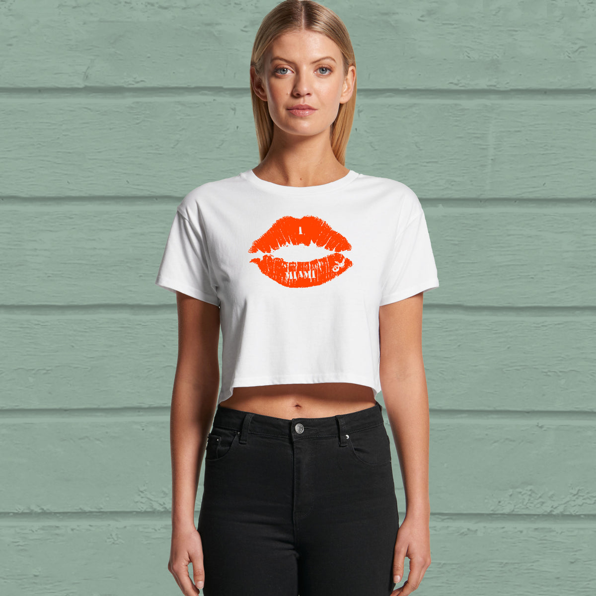 Miami Kiss, tomato/white