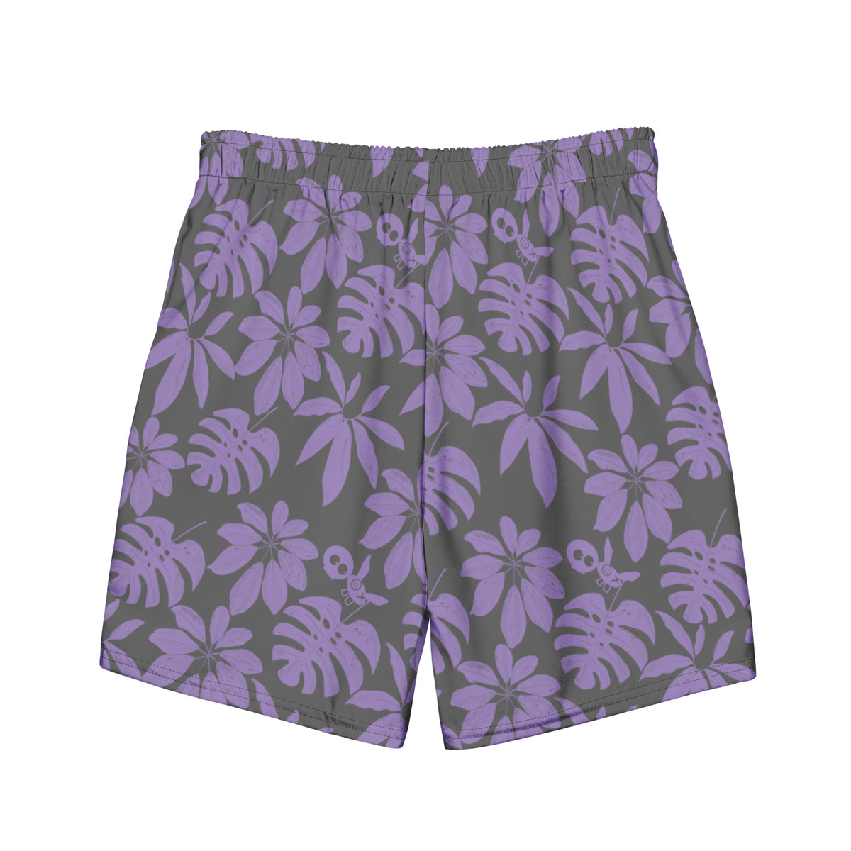 Swim &amp; Leisure Shorts, Jungle Leaves, anthracite/purple