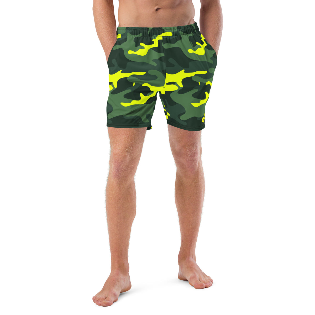 Swim &amp; Leisure Shorts, Camo-Splash, green/neon-yellow