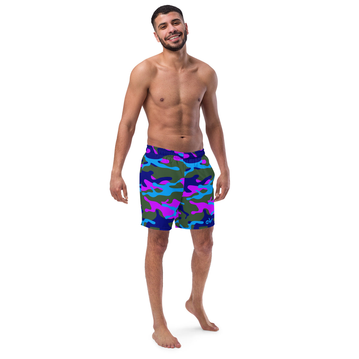 Swim &amp; Leisure Shorts, Camo-Splash, olive/blue/purple