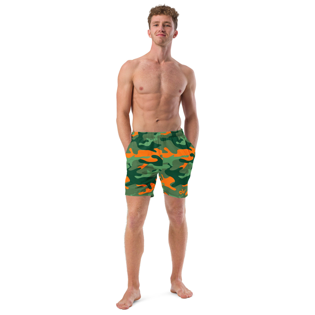 Swim &amp; Leisure Shorts, Camo-Splash, green/orange