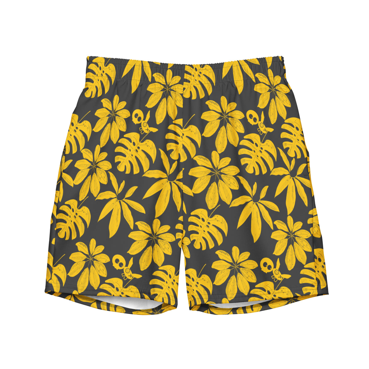 Swim &amp; Leisure Shorts, Jungle Leaves, anthracite/yellow