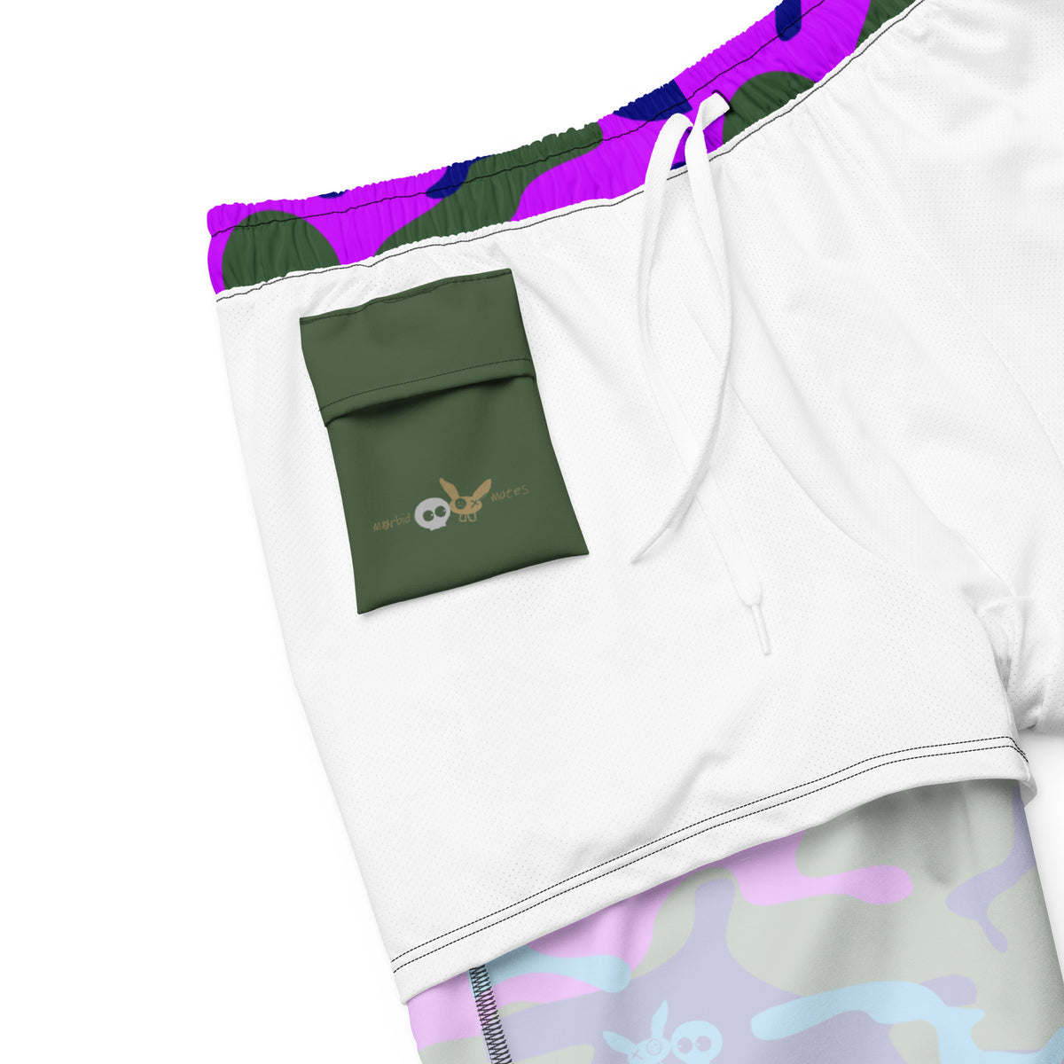 Swim &amp; Leisure Shorts, Camo-Splash, olive/blue/purple