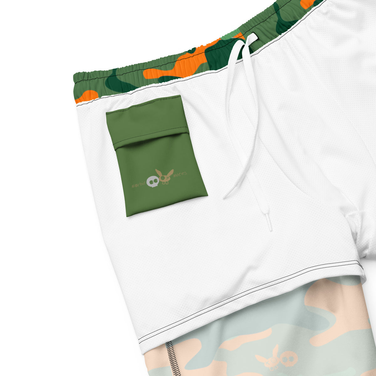 Swim &amp; Leisure Shorts, Camo-Splash, green/orange