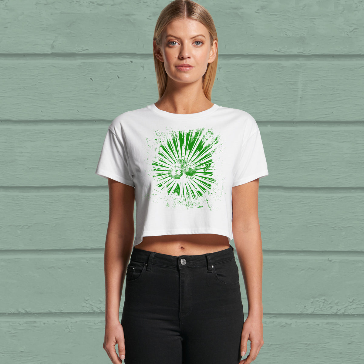 Big Bang Crop Top, green bang