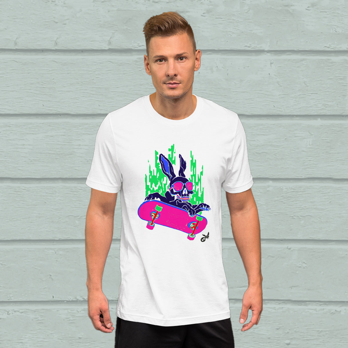 Fire Skater TEE, pink/green