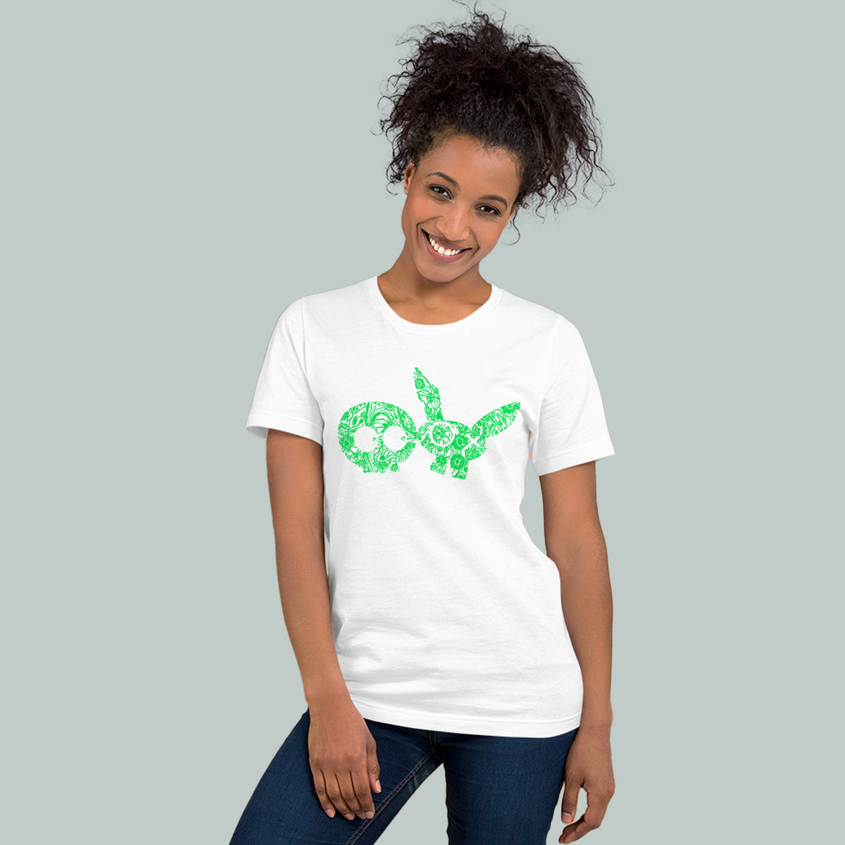 Floral Classic TEE green