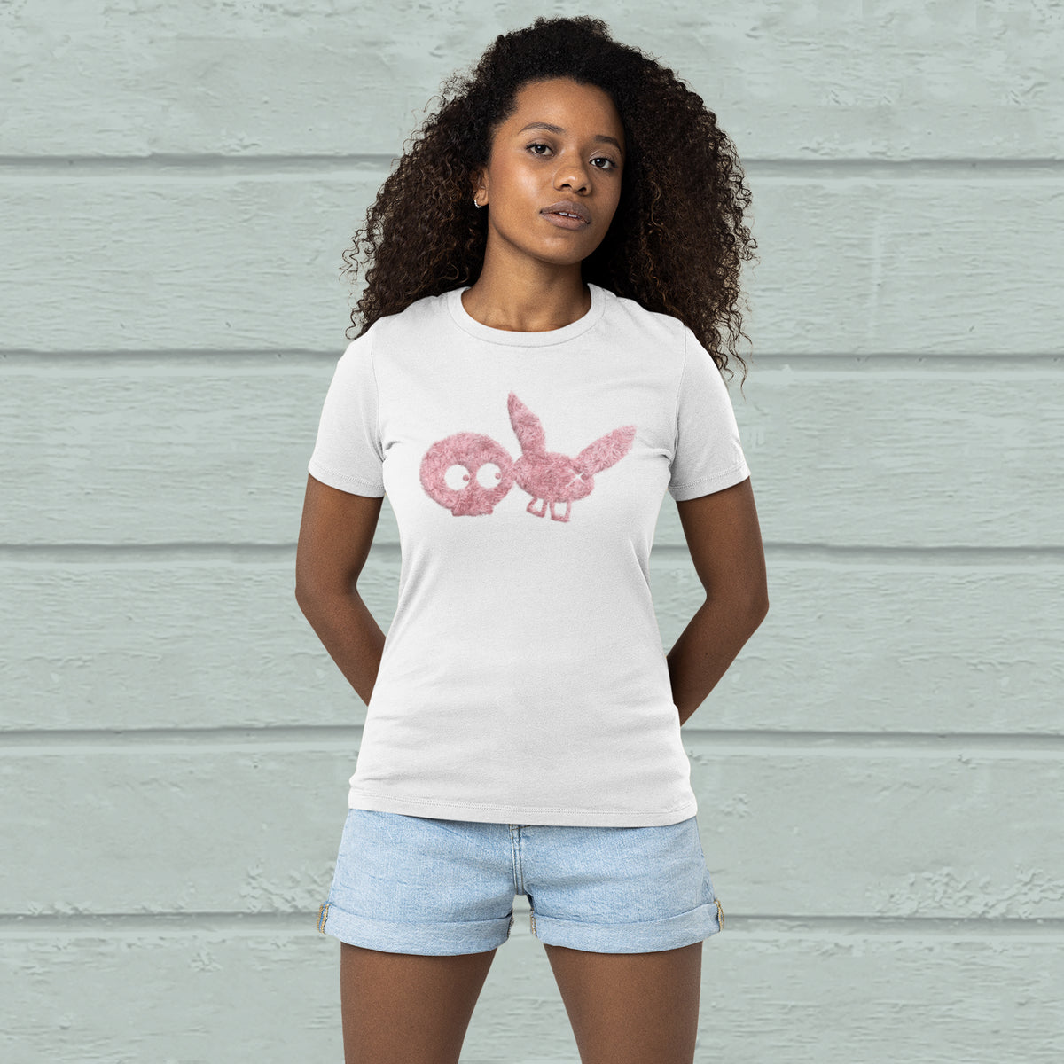 Dusky Pink Fur Print TEE