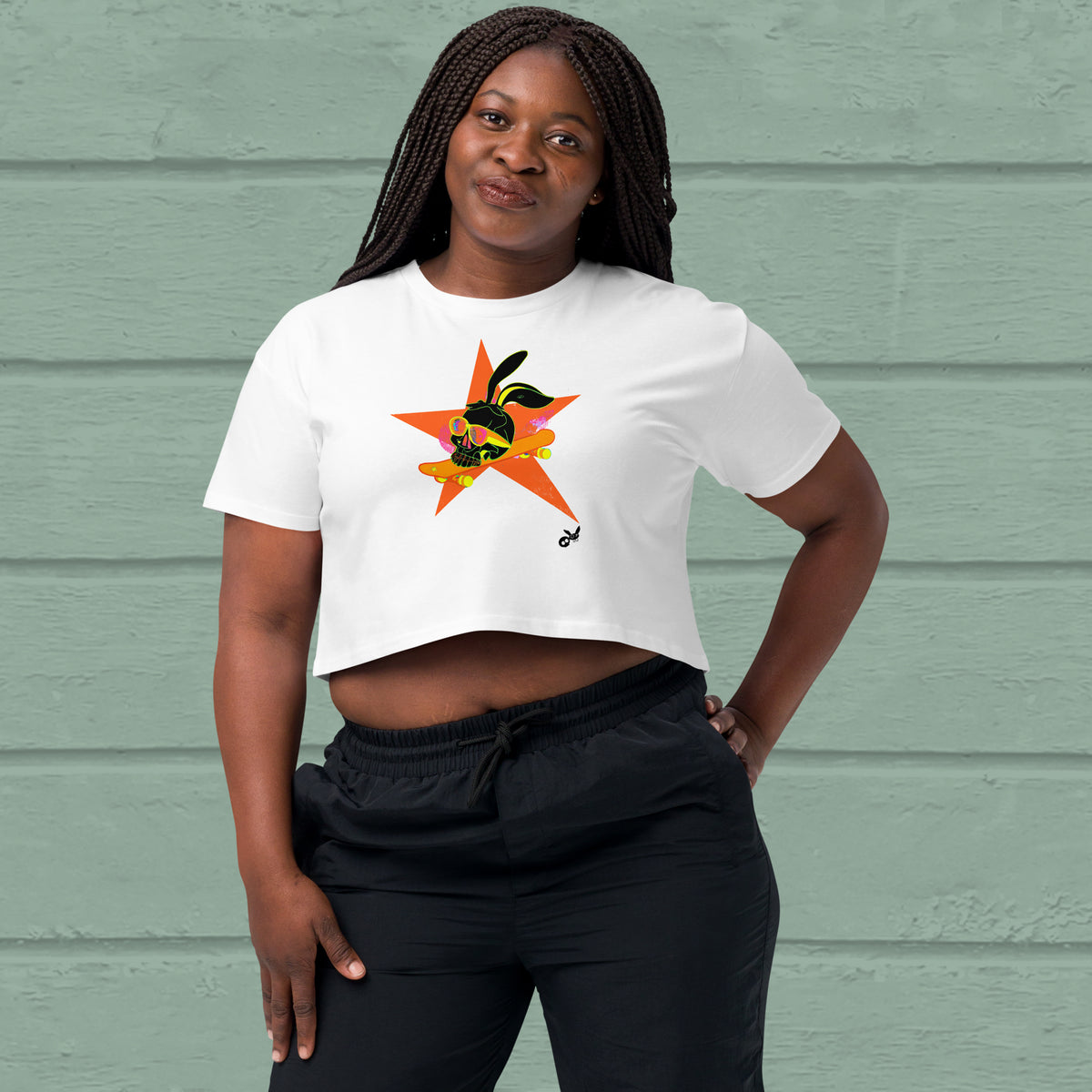 Skater Star Crop Top, orange