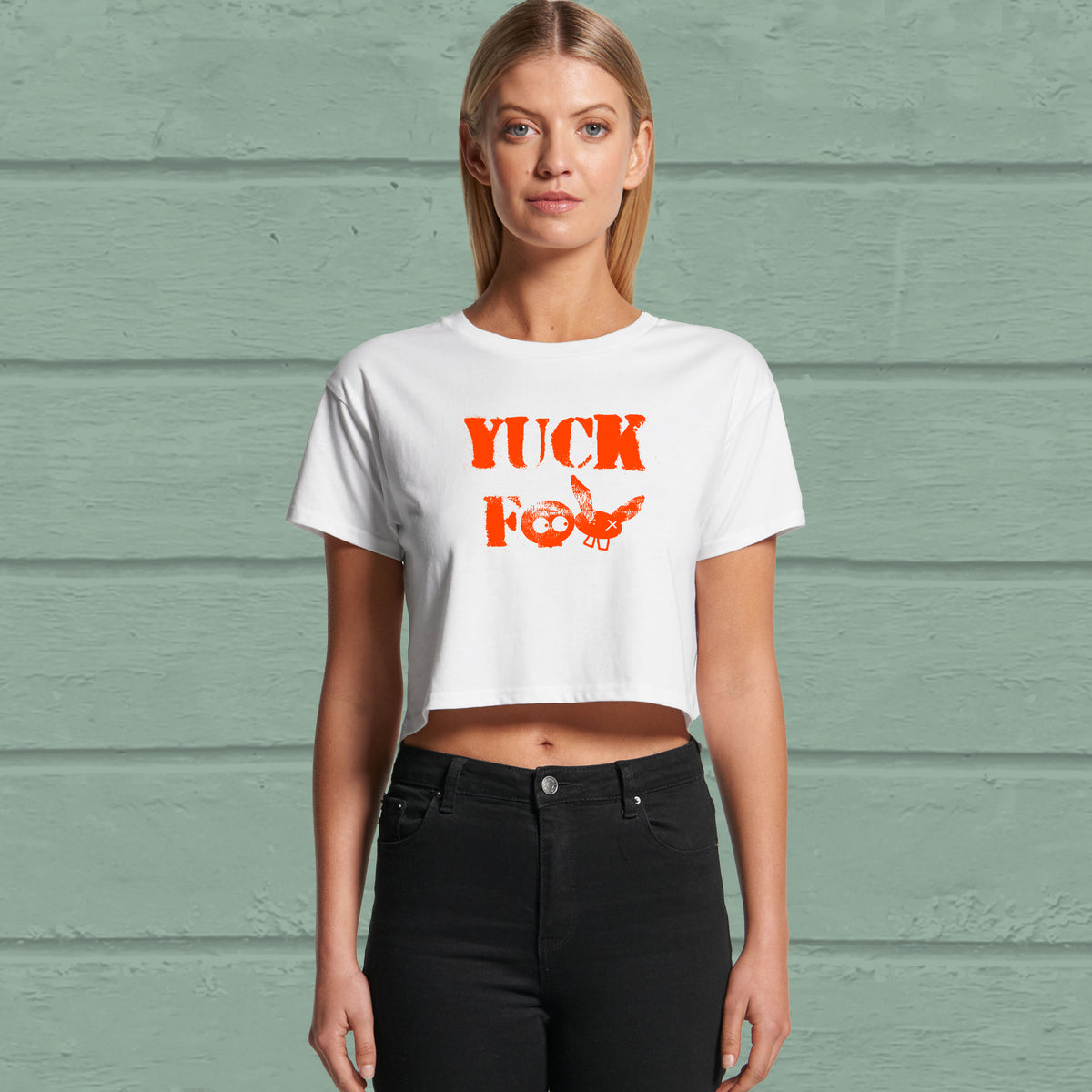 Yuck Fou Crop Top, tomato