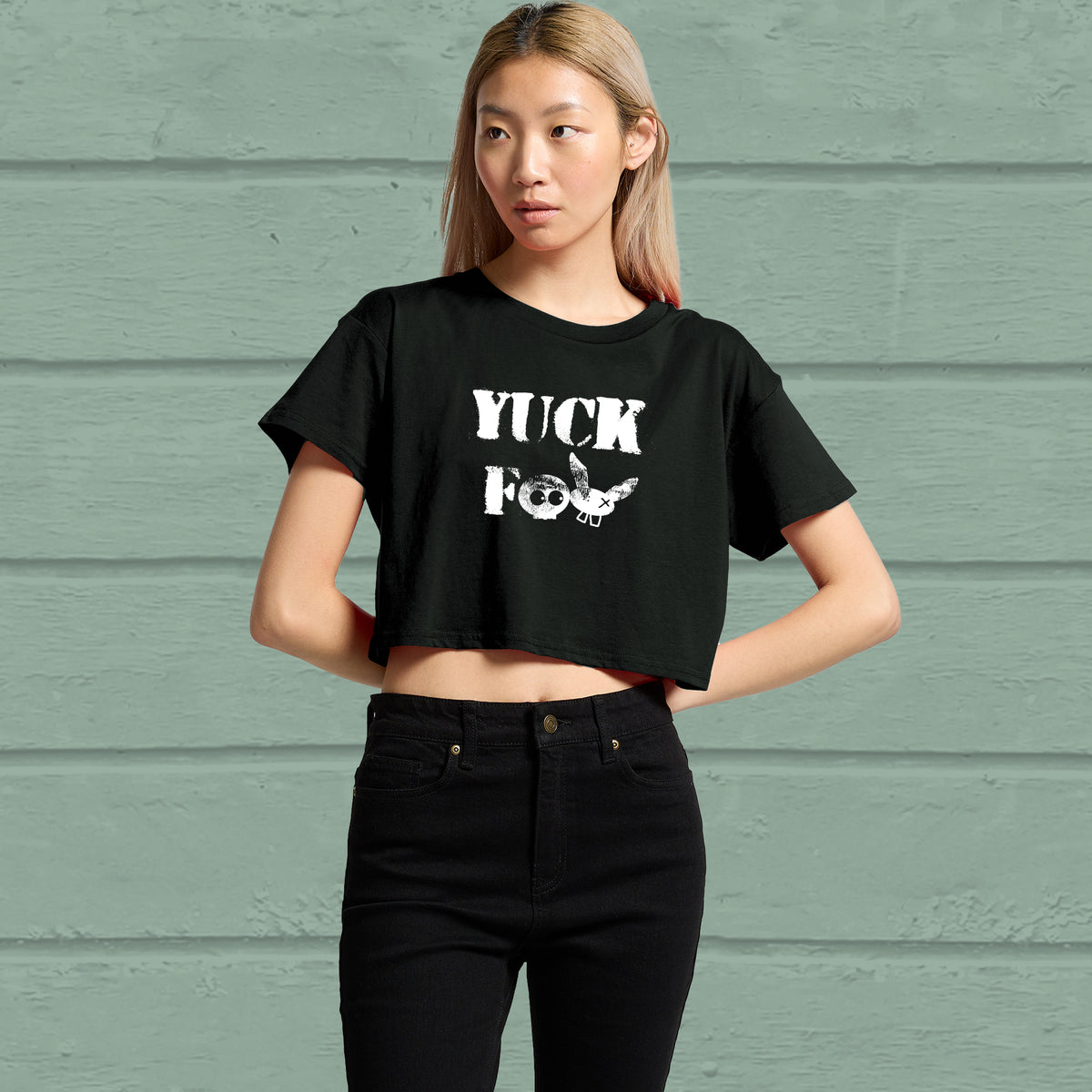 Yuck Fou Crop Top, black