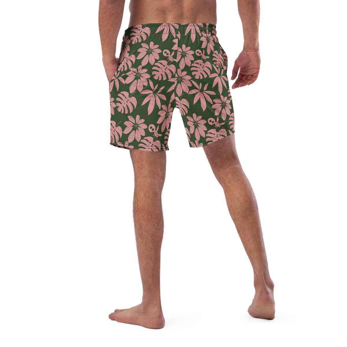 Swim &amp; Leisure Shorts, Jungle Leaves, olive/pink