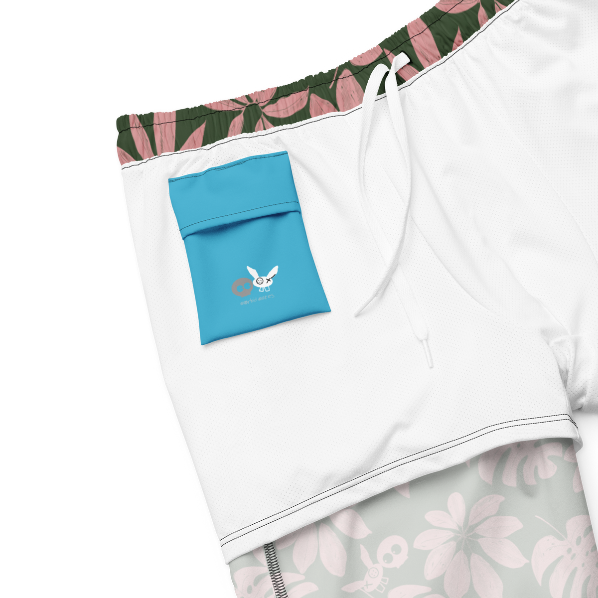 Swim &amp; Leisure Shorts, Jungle Leaves, olive/pink