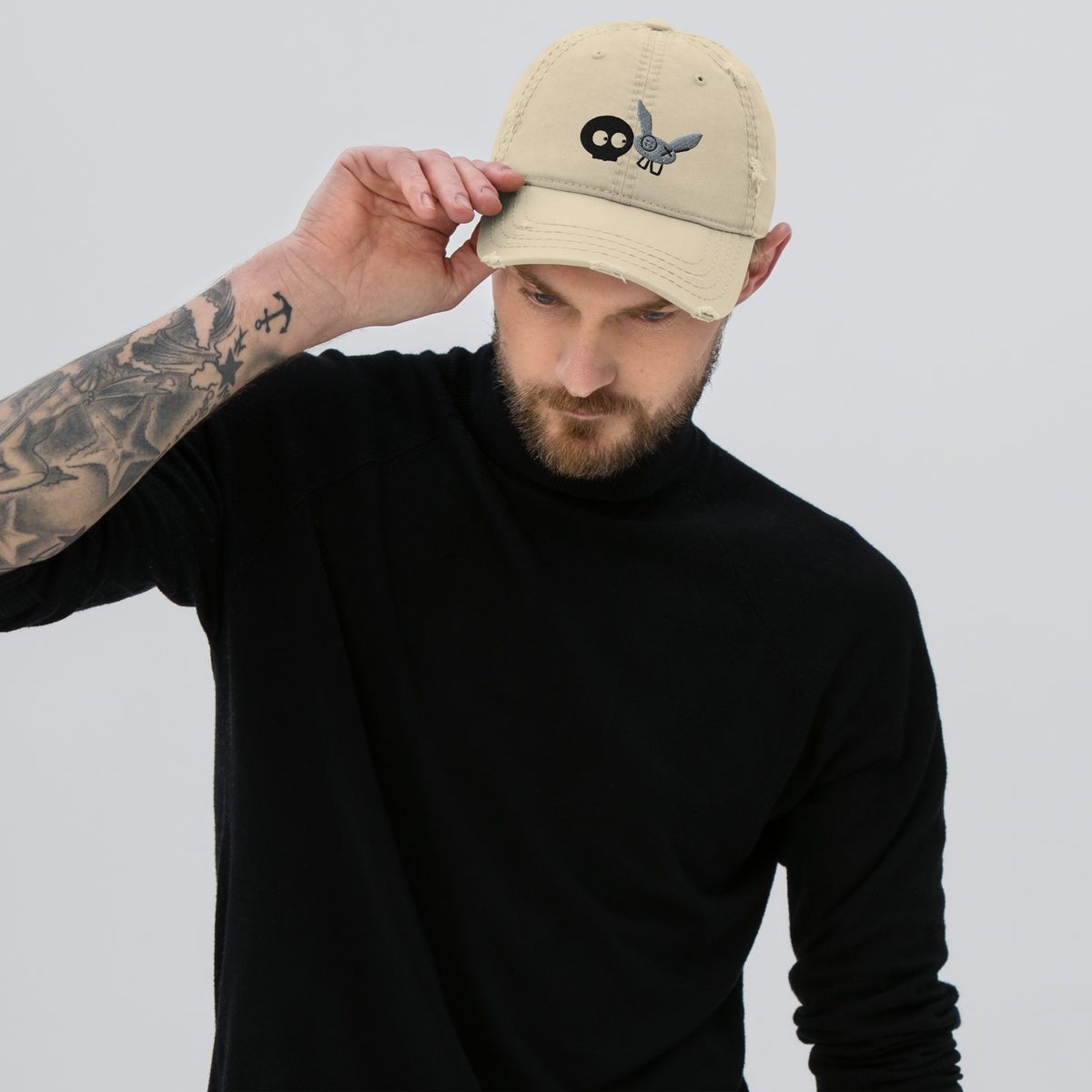 Creme Distressed mm/Otto Cap