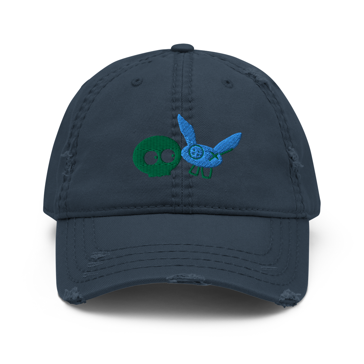 Blue Distressed mm/Otto Cap