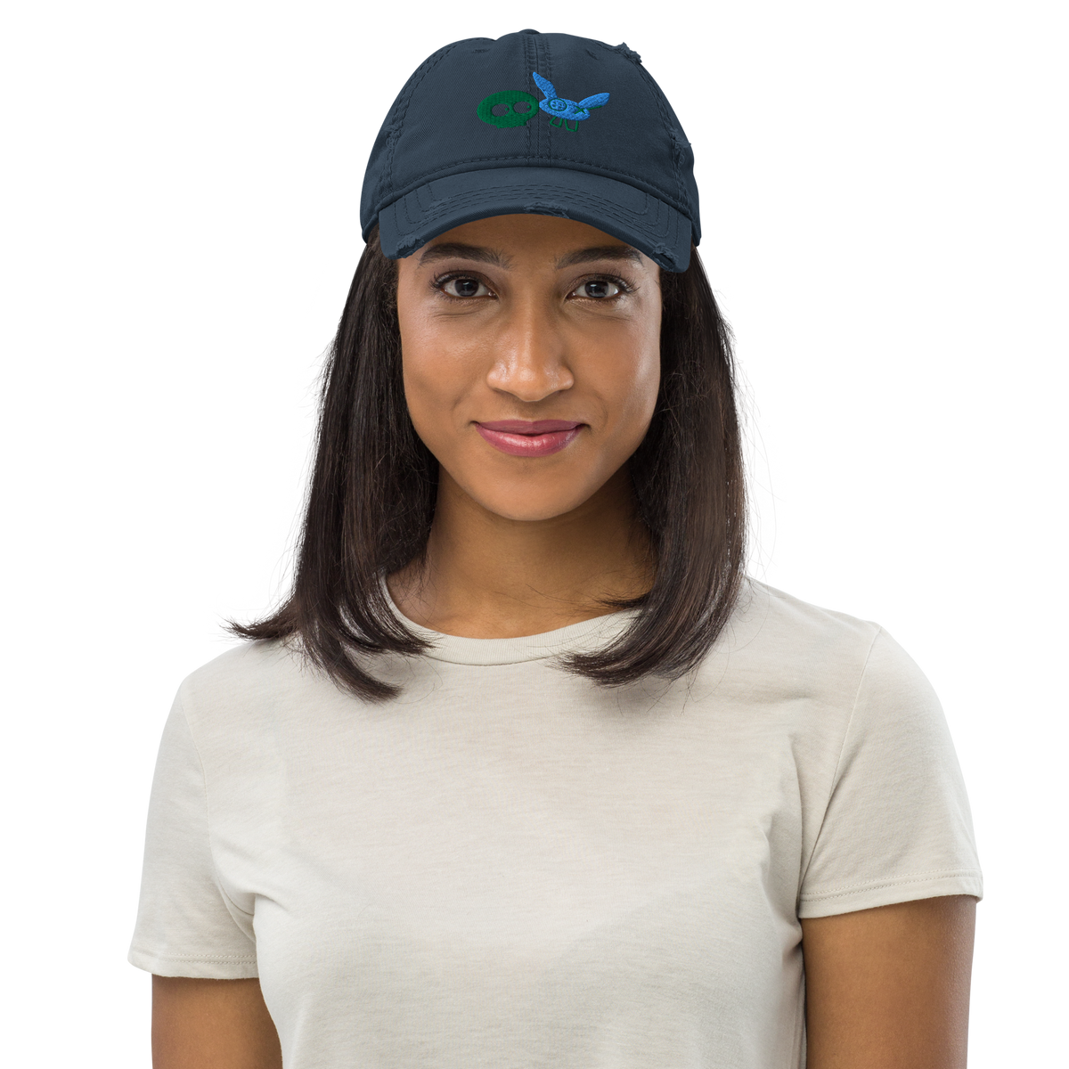 Blue Distressed mm/Otto Cap