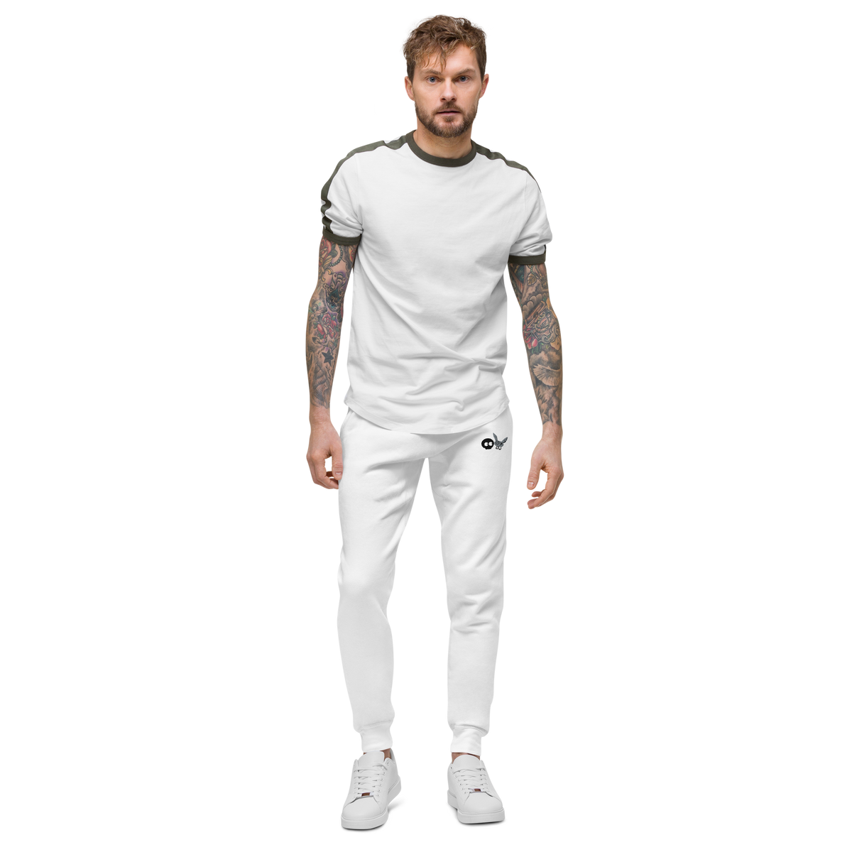 White Blue Super Soft Premium mm/ Cotton Heritage Sweatpants
