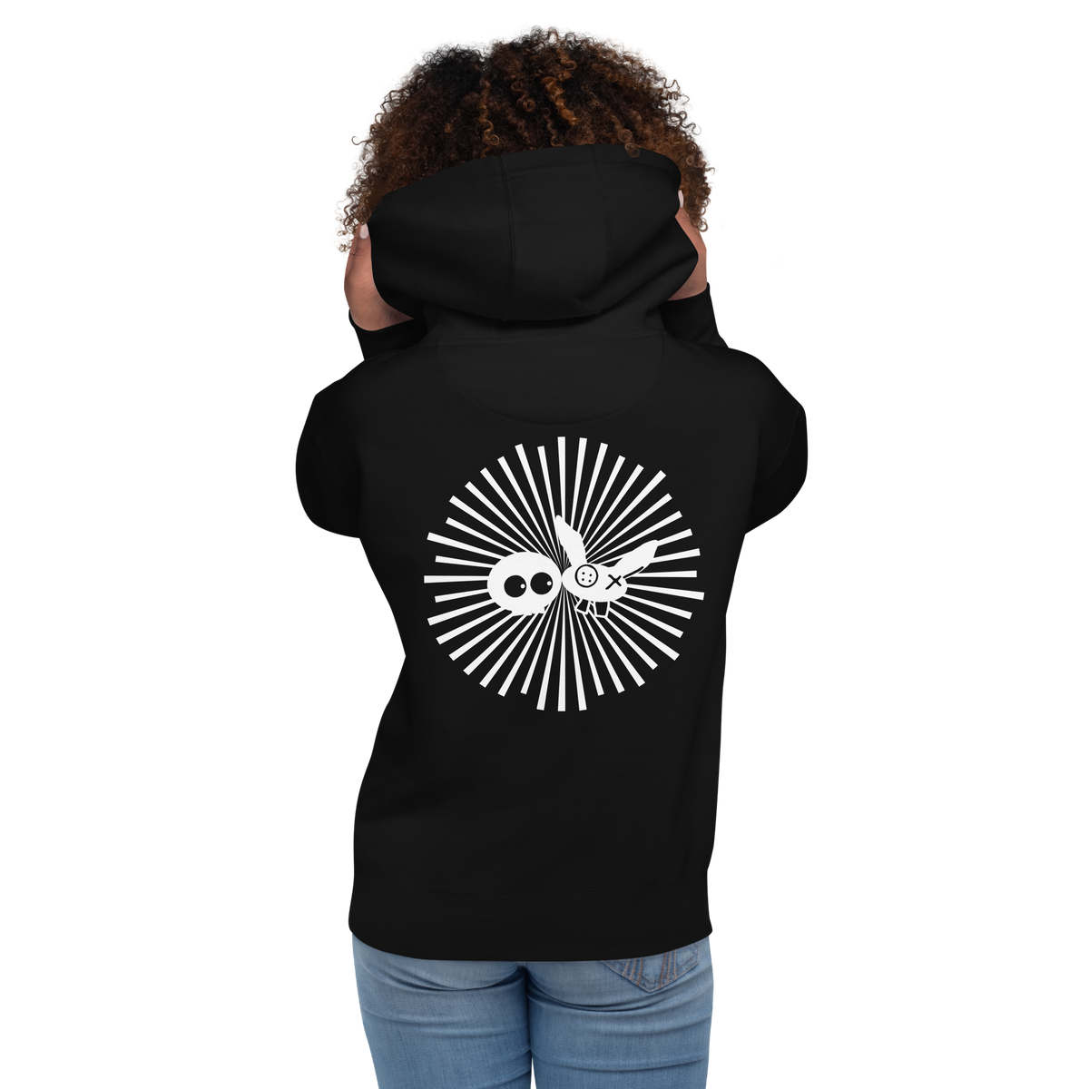 Black/White Super Soft mm Radiation Hoodie