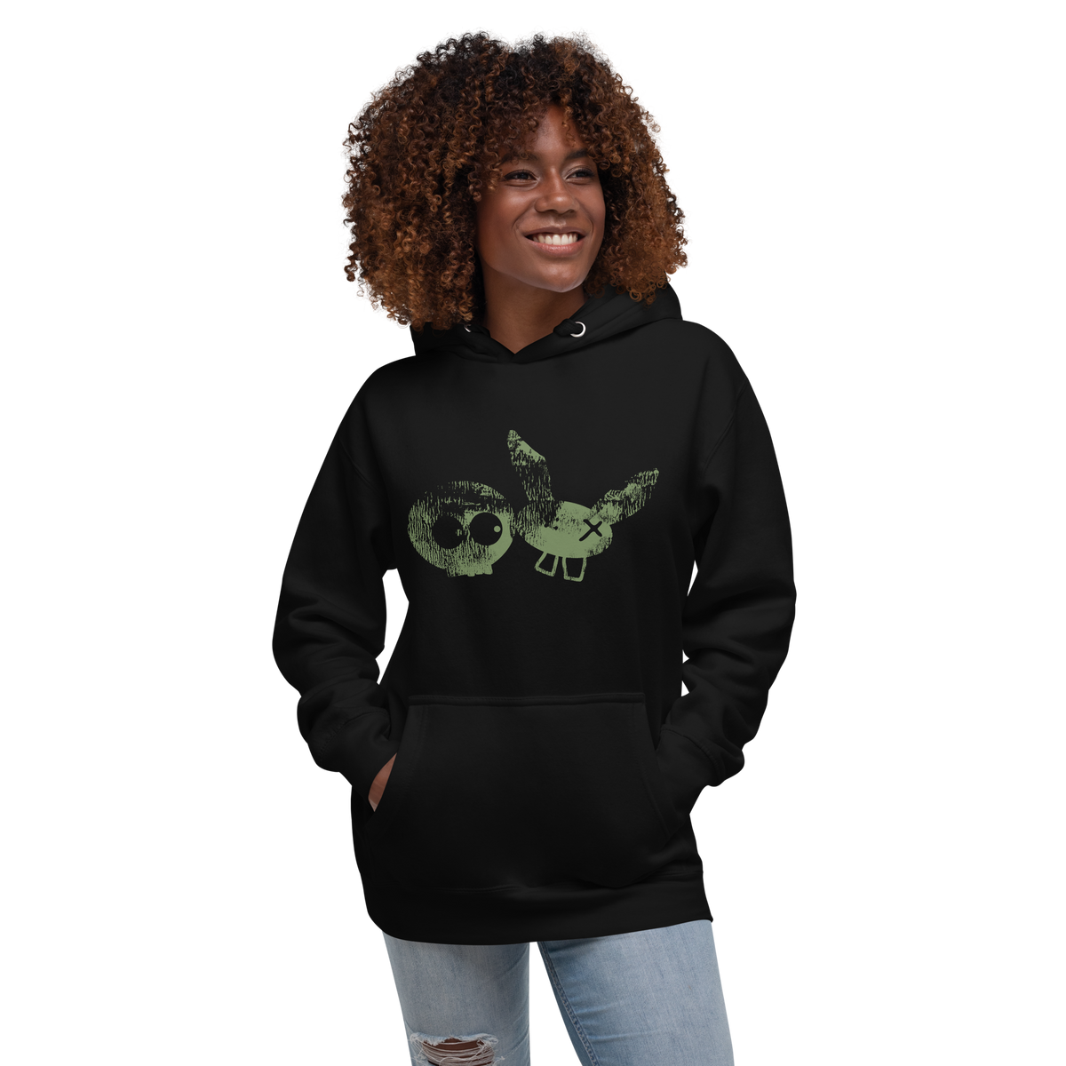 Black/Olive Super Soft mm Stamp Hoodie