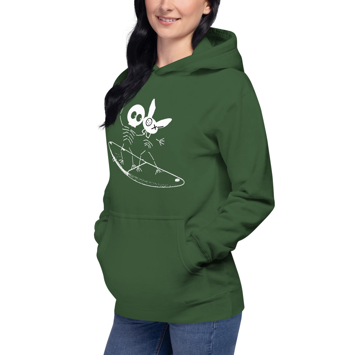 Green Super Soft mm Surfers Hoodie