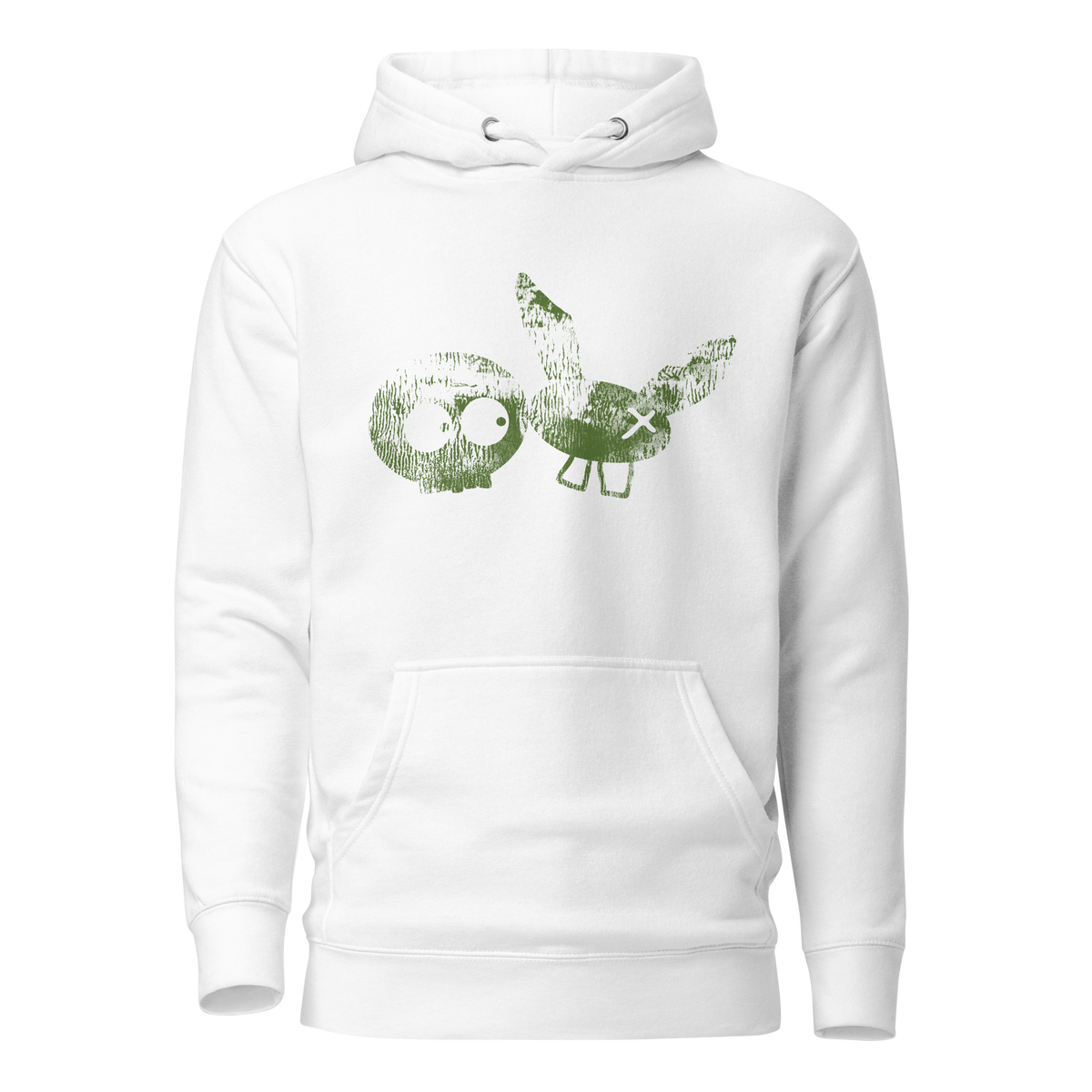 White/Olive Super Soft mm Hoodie