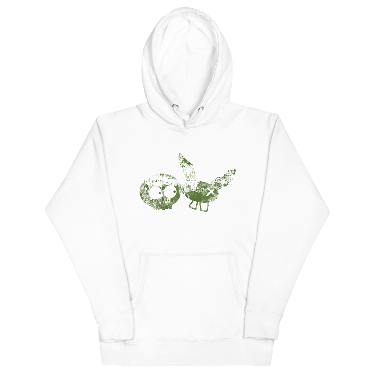 White/Olive Super Soft mm Hoodie