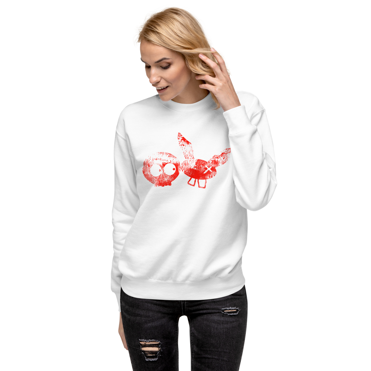 White mm Premium Sweatshirt