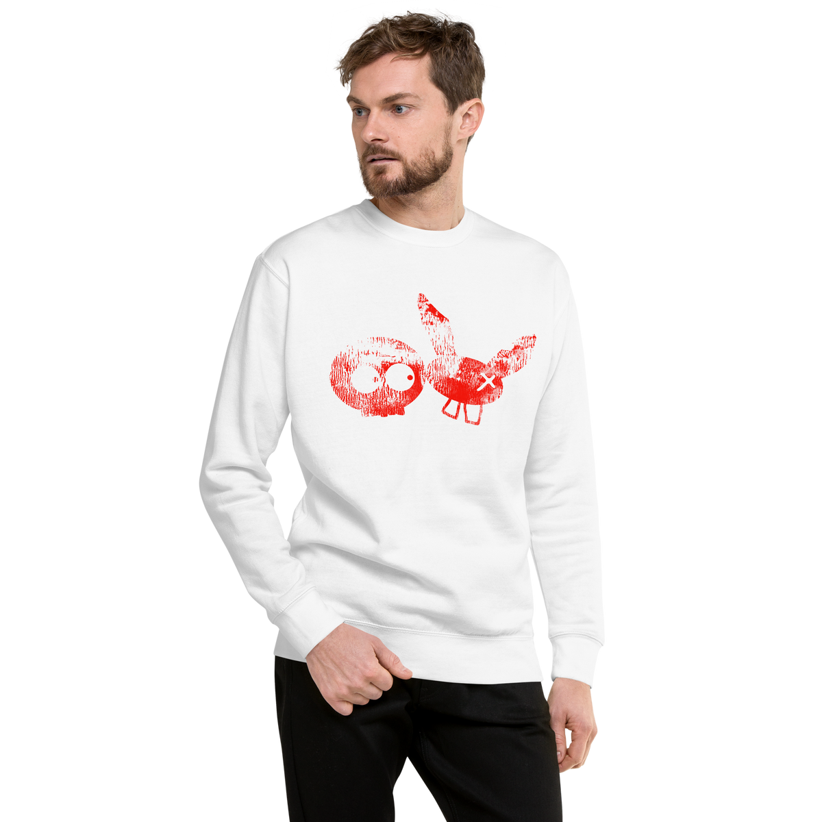 White mm Premium Sweatshirt