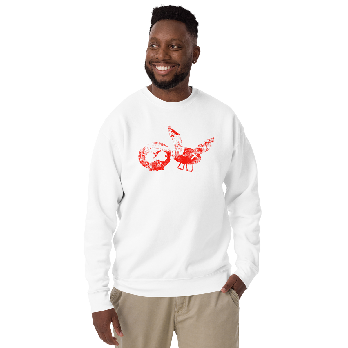 White mm Premium Sweatshirt